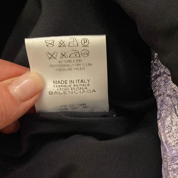 Balenciaga Paris metallic lavender dress coat, size 38(S) - Picture 14 of 14